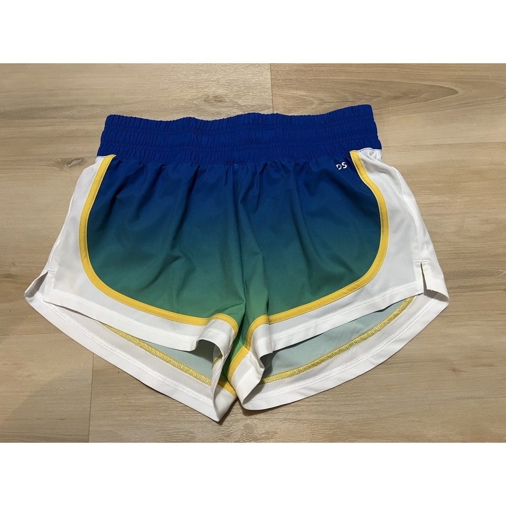 DSG Women's High Rise Stride Shorts 50+ UV Blue/Ombre Size Small NWT